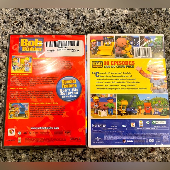 Bob the Builder DVD set of 2 Christmas Gift - Picture 2 of 2